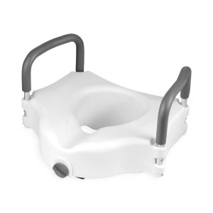 Raised Toilet Seat with Armrests